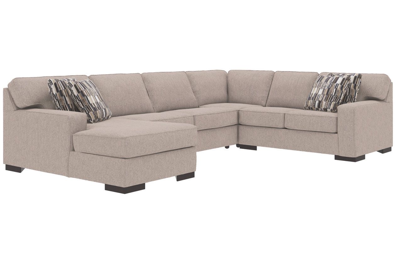 Ashlor Nuvella 4 Piece Sleeper Sectional And Pillows Sleeper Sectional And Pillows