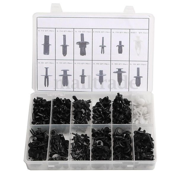 350pcs/set car door push pin rivet trim clip panel body inte…
