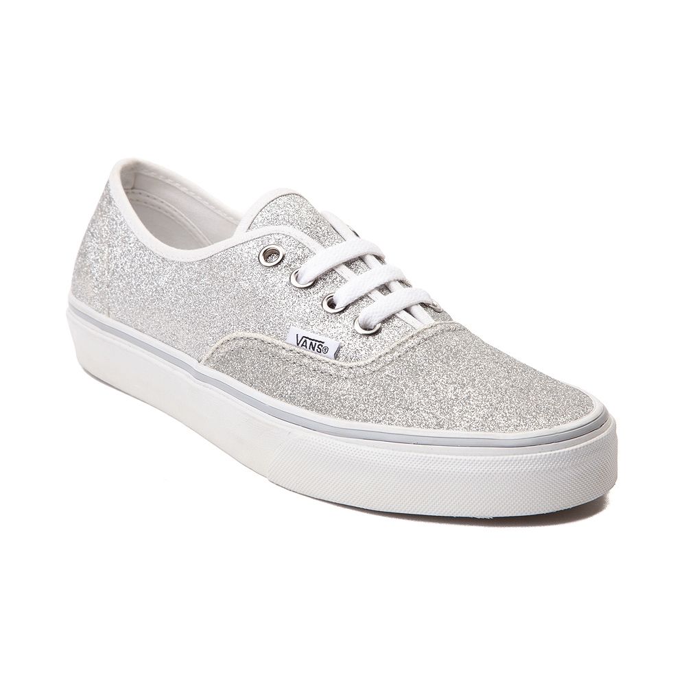 grey sparkly vans