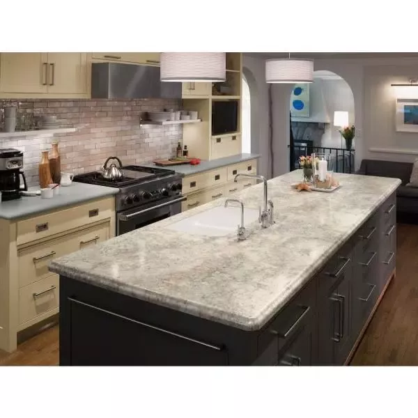 Formica 5 Ft X 12 Ft Laminate Sheet In 180fx Crema Mascarello With Radiance Finish 0342212rd512000 The Home Depot In 2021 Laminate Kitchen Replacing Kitchen Countertops Laminate Countertops