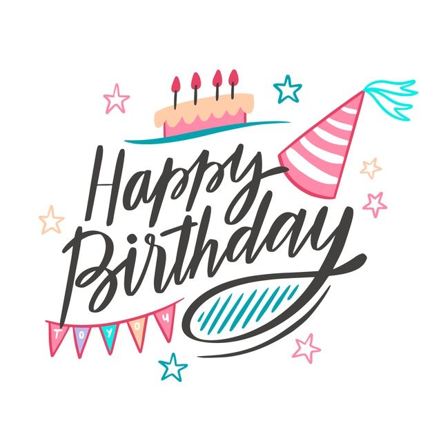 Birthday lettering concept Free Vector | Free Vector #Freepik #freevector #birthday #happy-birthday #party #hand Happy Birthday Calligraphy, Happy Birthday Writing, Happy Birthday Clip Art, Happy Birthday Typography, Happy Birthday Greetings Friends, Cute Happy Birthday, Happy Birthday Wishes Cards, Birthday Wishes And Images, Birthday Party