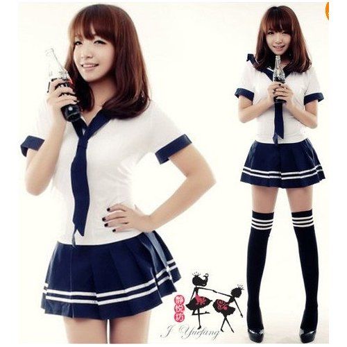 Womens Cosplay Japanese Students School Girl Sailor Uniform Outfit Costume Dress