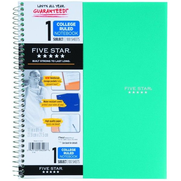 five star 5 subject notebook five star 5 subject notebook