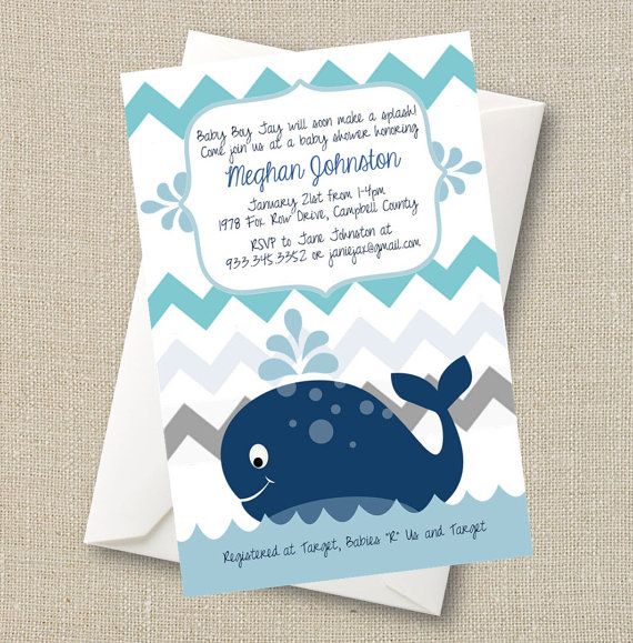whale baby shower invitation a splash of boy blue by mailboxbliss whale baby shower invitations