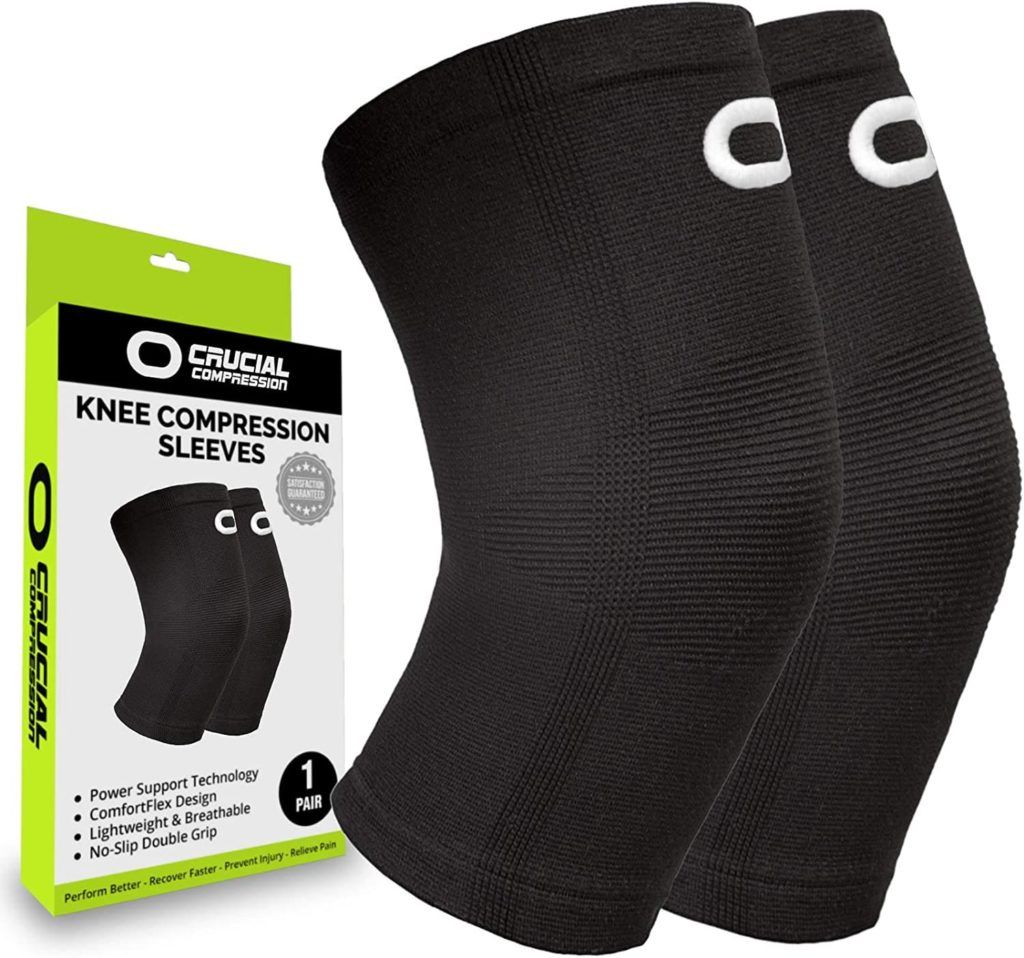 Weight Lifting Gym Pair Hiking Compression Sleeves for Running Walking CAMBIVO Knee Support Brace Sports Volleyball for Men /& Women