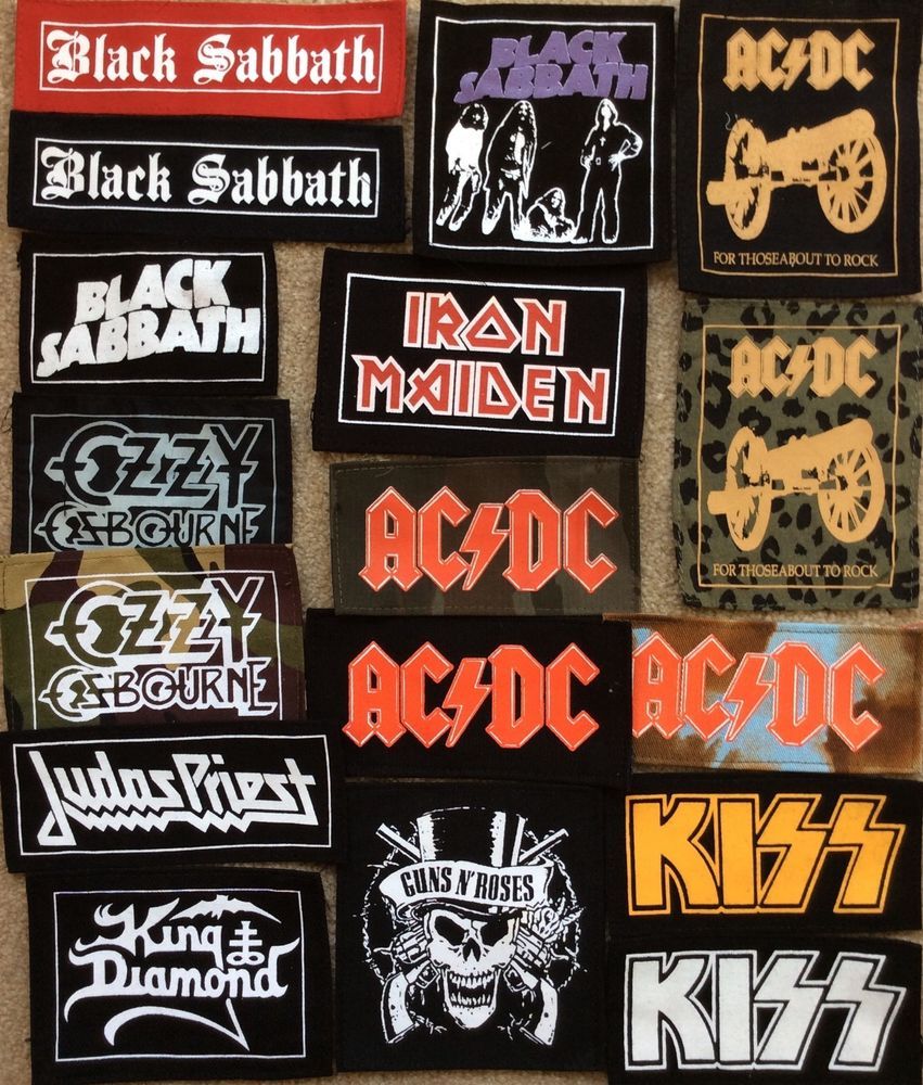 Ac Dc Iron Maiden Guns N Roses Kiss Judas Priest Patches Old