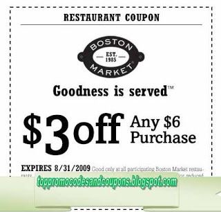 Totally free Printable Boston Industry Discount coupons Price cut Coupon codes photo about Printable Boston Market Coupons known as No cost Printable Boston Marketplace Discount coupons Price cut Coupon codes