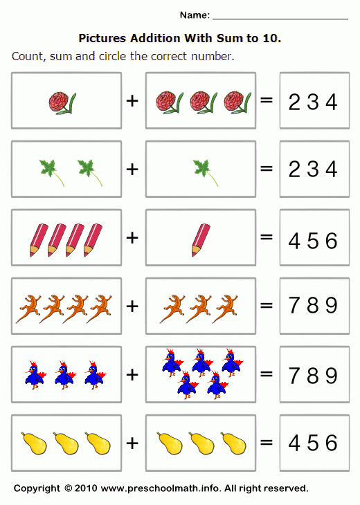 preschool addition worksheet 2 addition worksheets educational