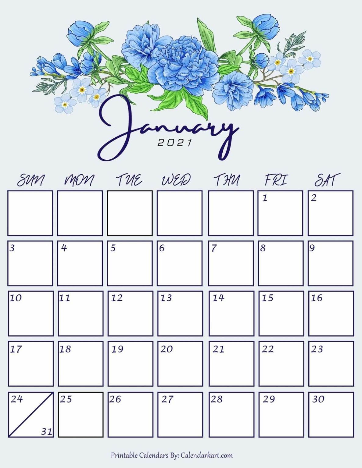 7 cute and stylish free printable january 2021 calendar all pretty designs calendarkart printable calendar design calendar printables calendar template
