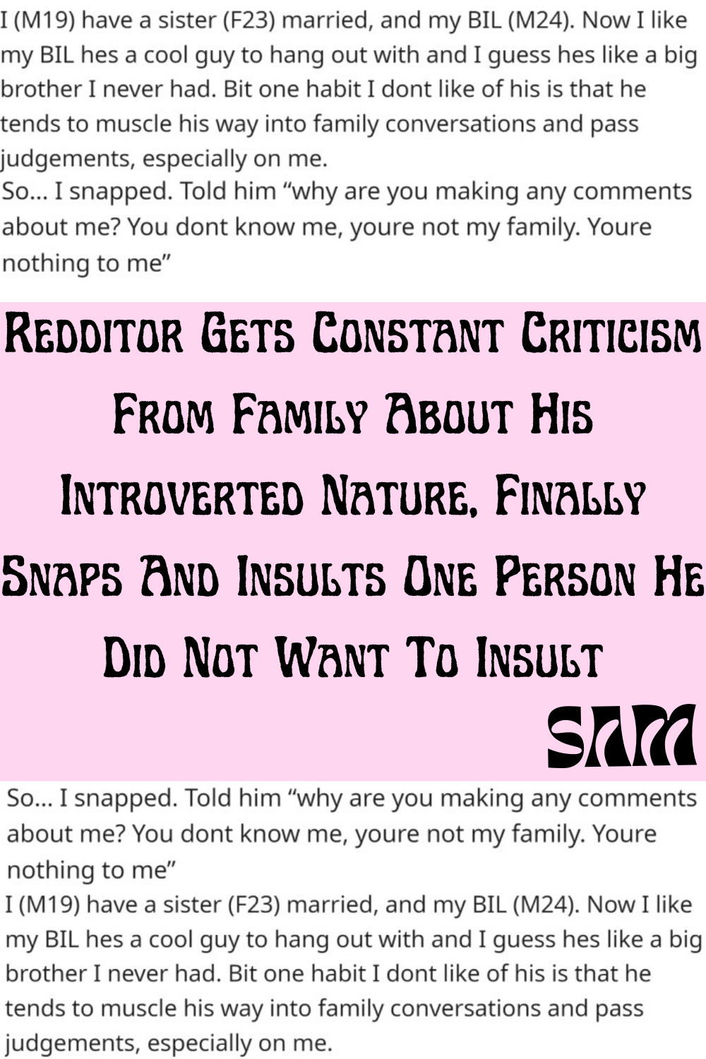 Redditor Gets Constant Criticism From Family About His Introverted redditor-gets-constant-criticism-from-family-about-his-introverted