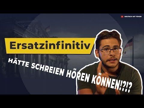 Урок немецкого языка #45. Ersatzinfinitiv: предложения с тремя глаголами. - YouTube Playbill, Youtube, Deutsch, Youtubers, Youtube Movies