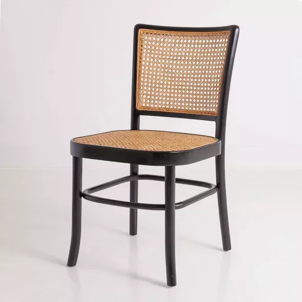 set of 2 pia side chairs black brown east at main in 2021 wood side chair side chairs upholstered side chair