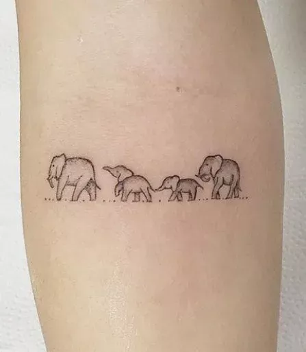 30+ Adorable Tiny Elephant Tattoos | Spiritus Tattoo Little Elephant Tattoos, Elephant Family Tattoo, Little Tattoos, Mini Tattoos, Cute Tattoos, 1 Tattoo, Tattoo Work, Back Tattoo Women, Small Tattoos For Women