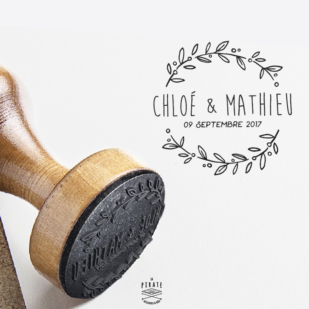 Tampon Mariage Champêtre Demi Couronne Dolivier Tampon Mariage Champêtre Tampons Par