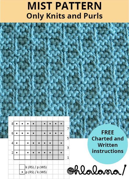 MIST ON A WINDOW PANE stitch pattern - Oh La Lana! Knitting Blog