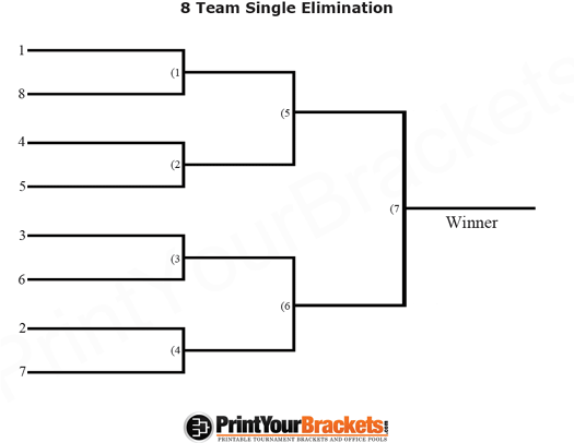 8 team schedule template