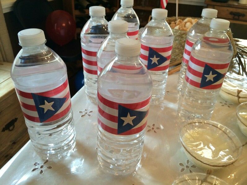 Puerto Rico Flag Water Bottles Paris Birthday 70th Birthday Parties puerto-rico-flag-water-bottles-paris-birthday-70th-birthday-parties