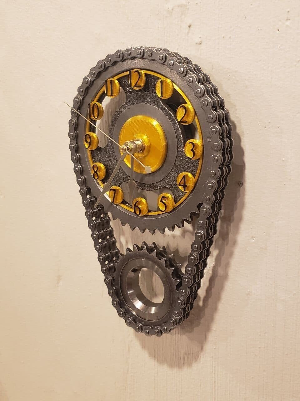 Chevy Small block Timing Chain Clock. | Great gifts for guys, Wall