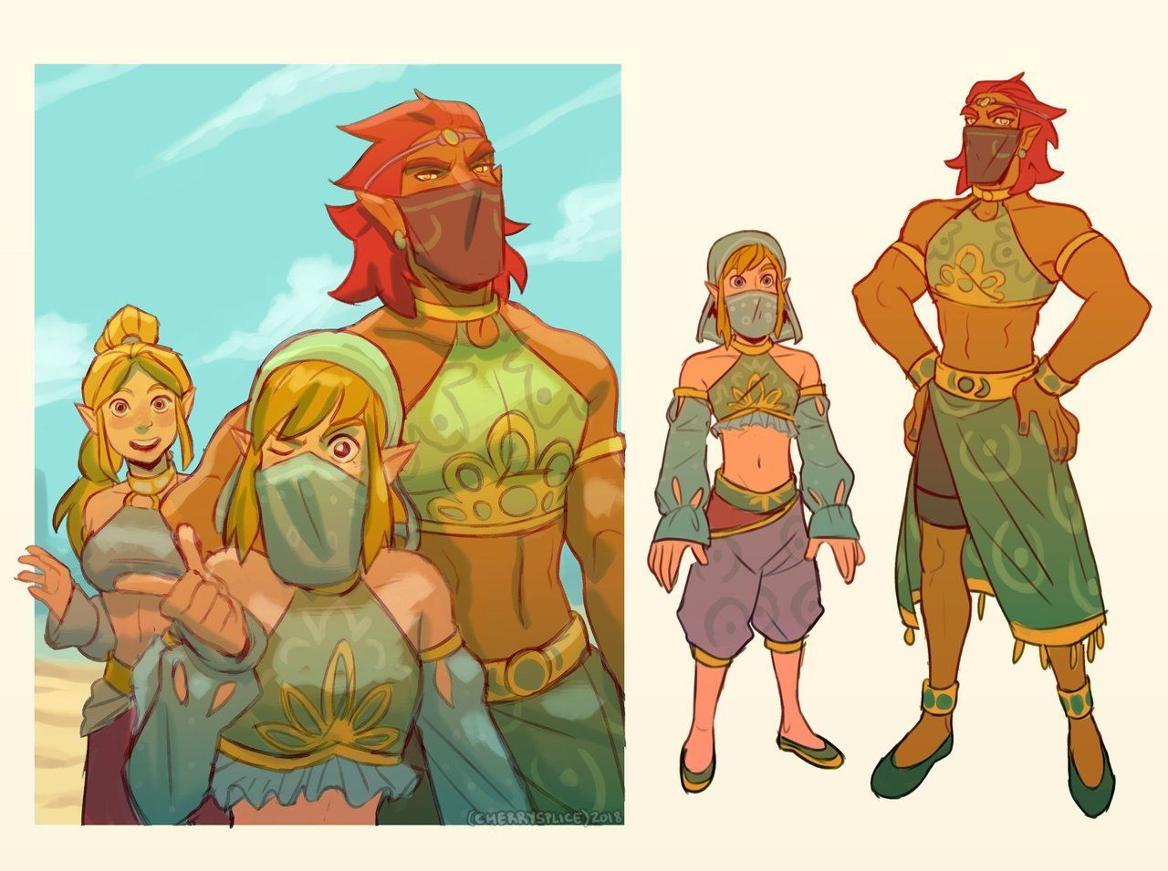 Zelda, Link and Ganon take a trip to Gerudo! 