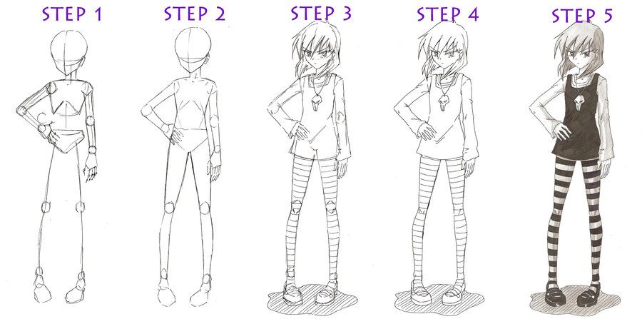 20+ Fantastic Ideas Full Body Easy Anime Sketches