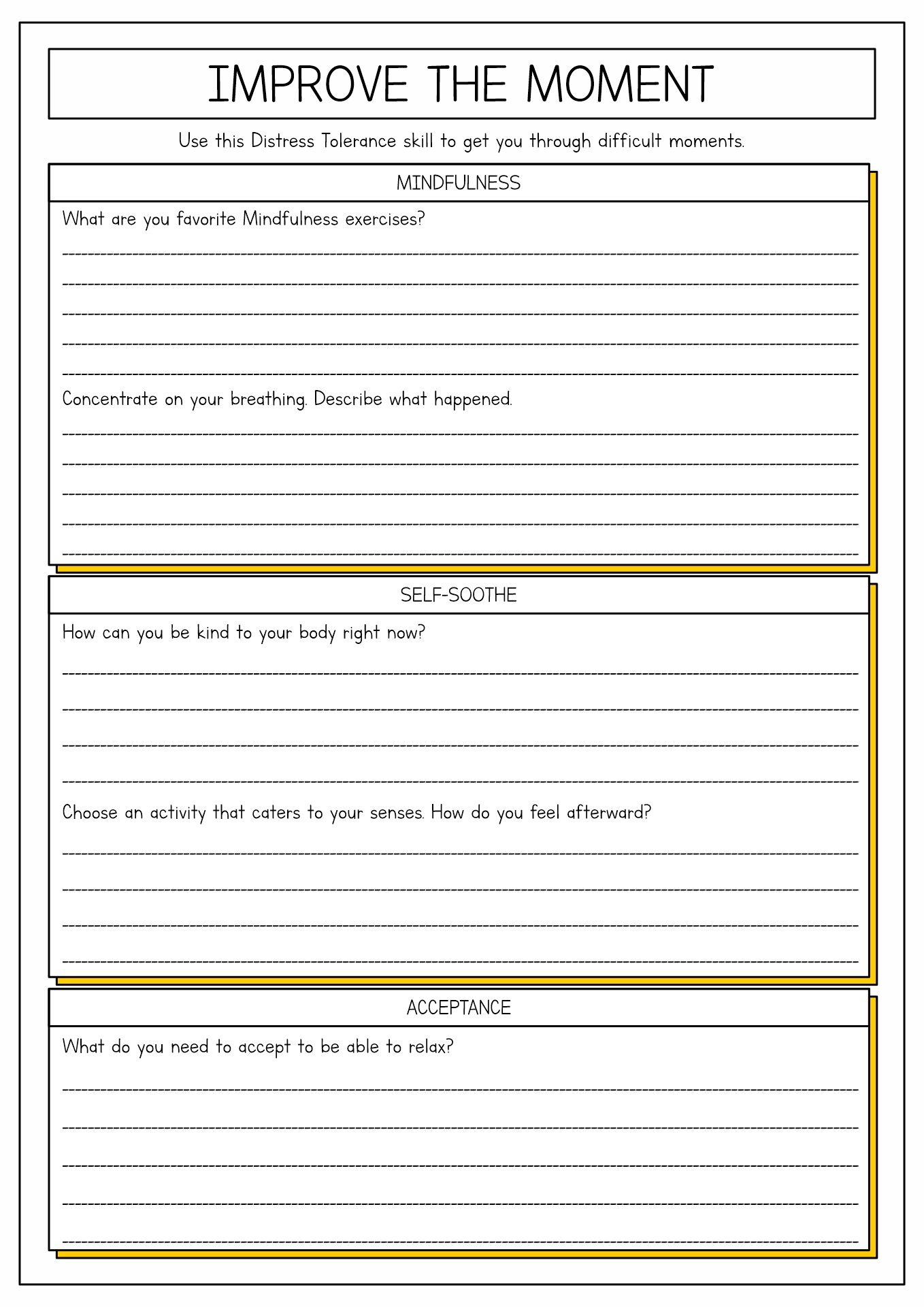 Distorted Thinking Worksheet PDF for Free at