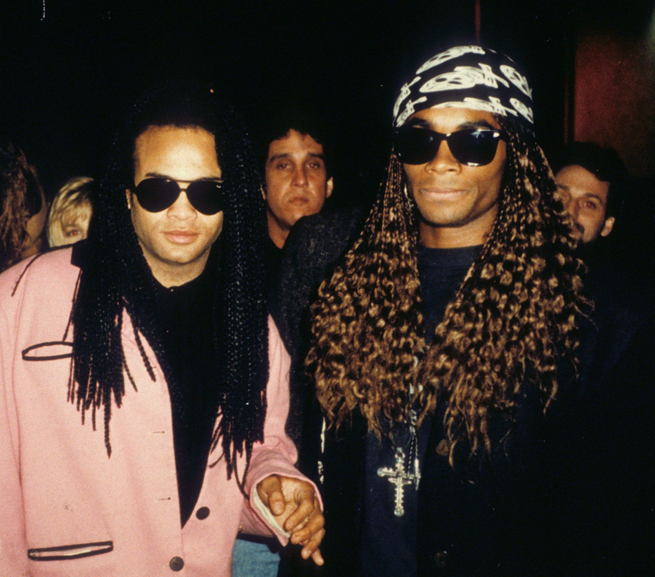 MILLI VANILLI. Musikgrupp med Fabrice Morvan och Rob Pilatus 1990