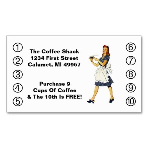 free punch card template or design