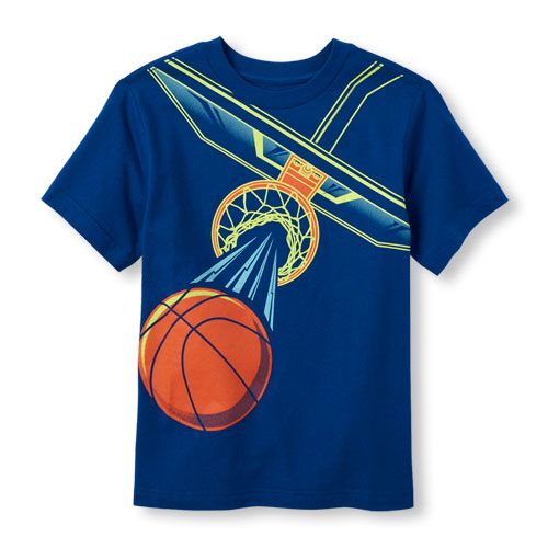 Boys Short Sleeve Basketball Net Graphic Tee Kids Dress Boys Baby Graphic Tees Boys Summer Outfits