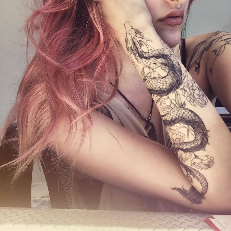 Dragon Sleeve Tattoos Black Marquesan Tattoos