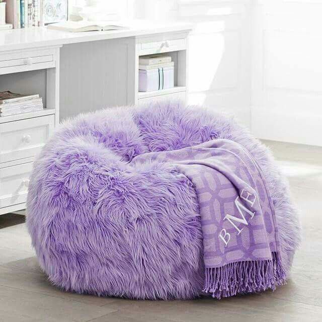Fuzzy Purple Bean Bag Chair Fuzzy Purple Bean Bag Chair
