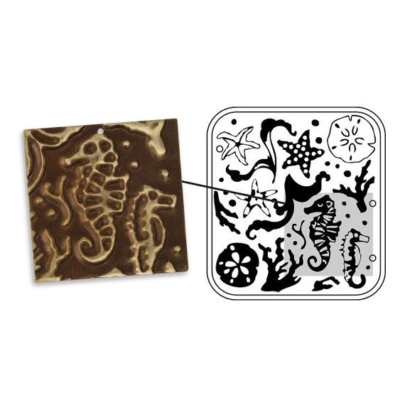 Ocean Reef Deco Emboss Folder by Sizzix and Vintaj, Vintaj Embossing