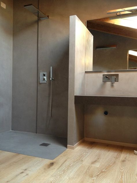 Pavimenti in resina cementizia (microcemento) , sono una alternativa ... Pavimento in resina cementizia