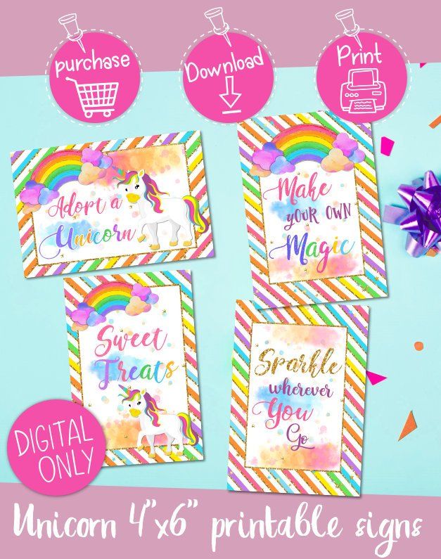 DIGITAL DOWNLOAD Rainbow Unicorn 4in x 6in size Digital Download DIGITAL DOWNLOAD Rainbow Unicorn 4in x 6in size Digital Download