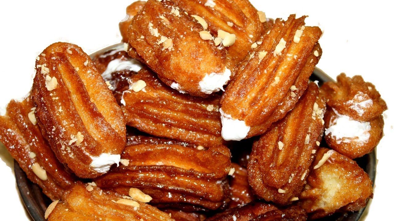 طريقة عمل بلح الشام المجوف المقرمش المحشي Food Breakfast Bacon