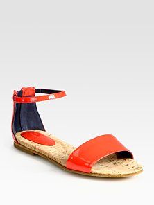 chloe patent leather flats