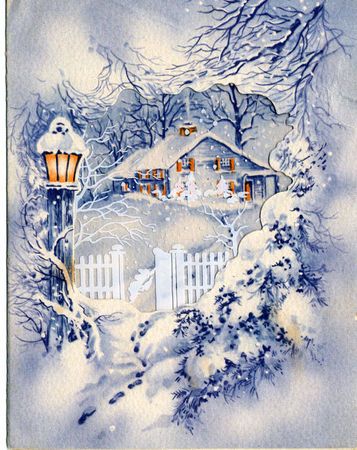 31 vintage Christmas cards sent in Alabama from 1900-1970, plus a history of holiday cards | AL.com Vintage Christmas Images, Christmas Scenes, Christmas Past, Vintage Holiday, Retro Christmas, Christmas Pictures, Winter Christmas, Christmas History, Christmas Fashion