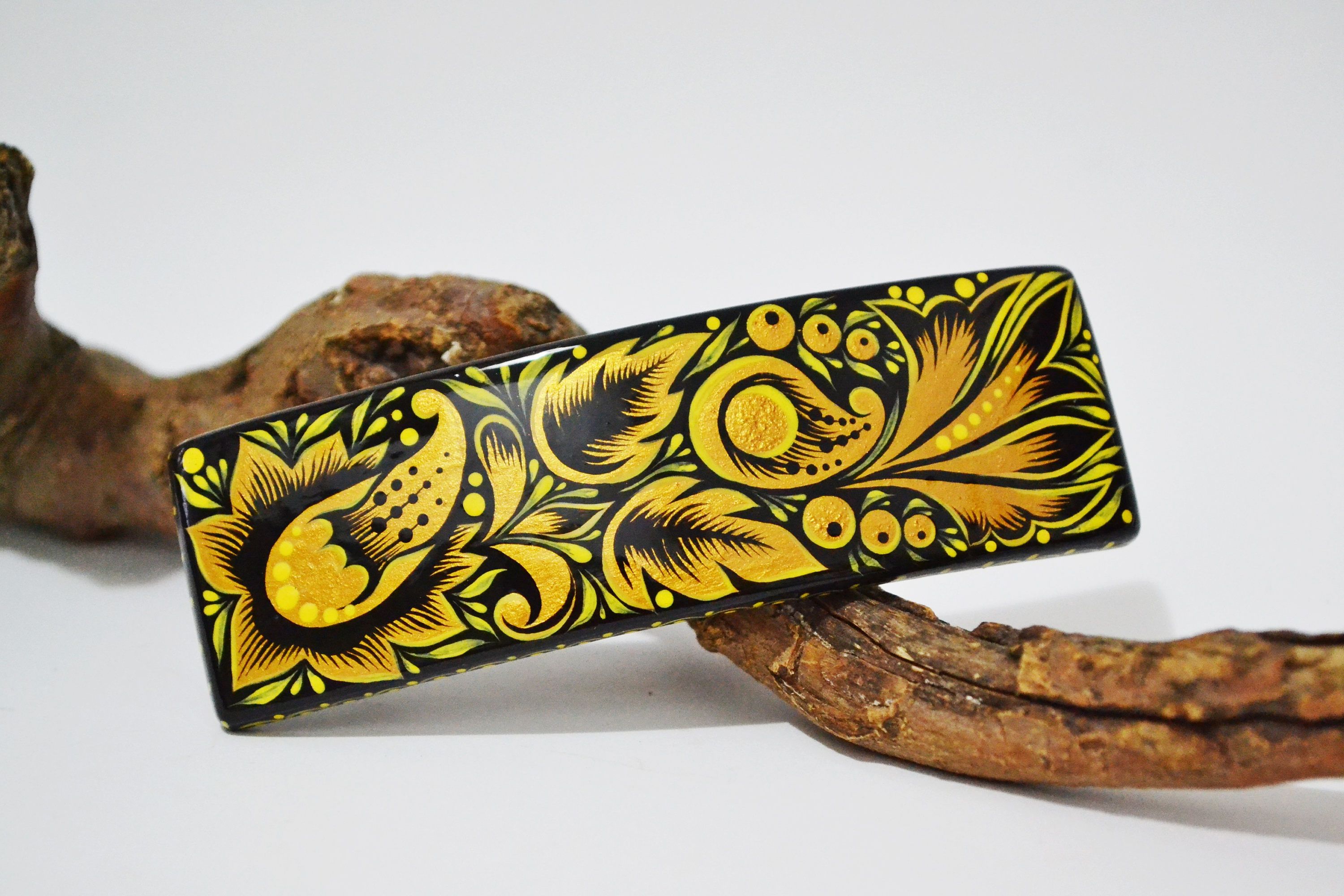 Gorodets painting wooden bracelet Gorodets painting wooden bracelet