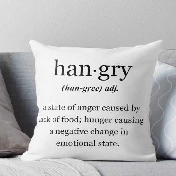 Hangry' Throw Pillow by mkaythen Hangry' Throw Pillow by mkaythen