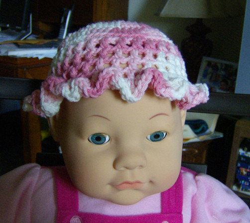 Download Ruffled Brim Baby Infant Sun Bonnet Hat 100 by CraftedEssentials, $12.50 (With images) | Baby ...