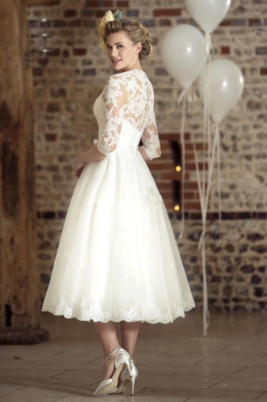 True Bride Tea Length Wedding Dress W325 In 2018 True Bride Tea Length Wedding Dress W325 Vintage Style Dresses 2018
