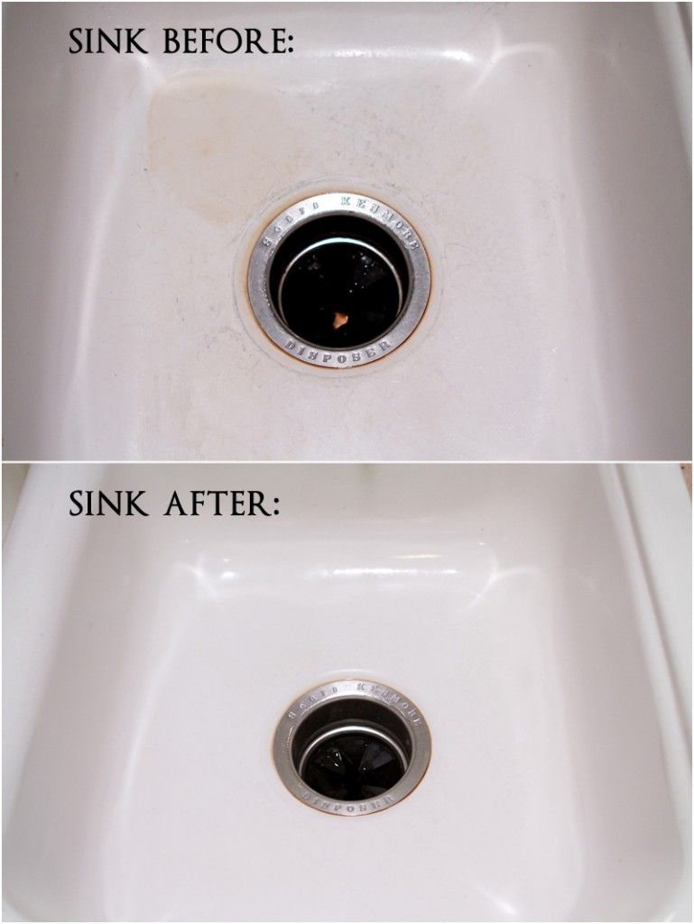 Cleaning A Porcelain Sink Without Bleach Definitely Trying This Since My Sink Is Getting A Bit Dingy L Clean Kitchen Sink Porcelain Sink Clean Porcelain Sink