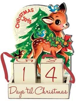 Ho Primitives by Kathy Vintage Christmas Wood Countdown Box