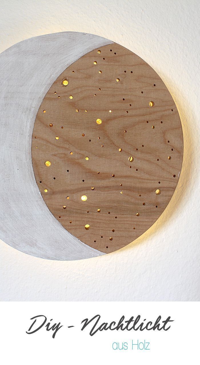 Do it yourself: Nachtlicht aus Holz einfach selbst basteln #kinderzimmerdeko