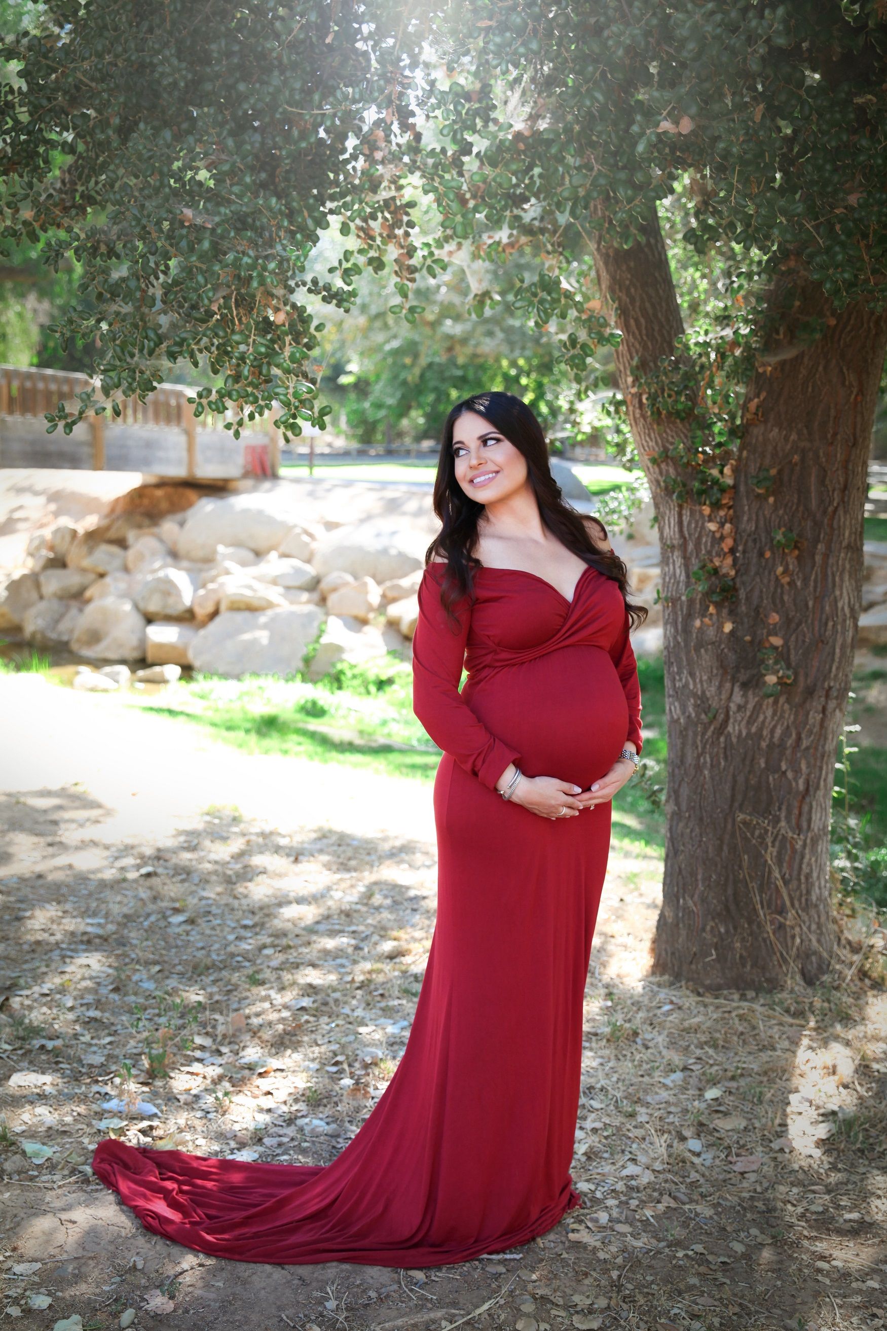 Ruby Red Maternity Dress