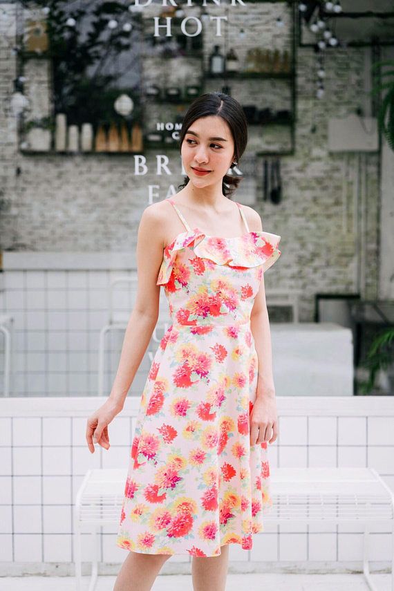 Vintage Bow in Back Prom Dress