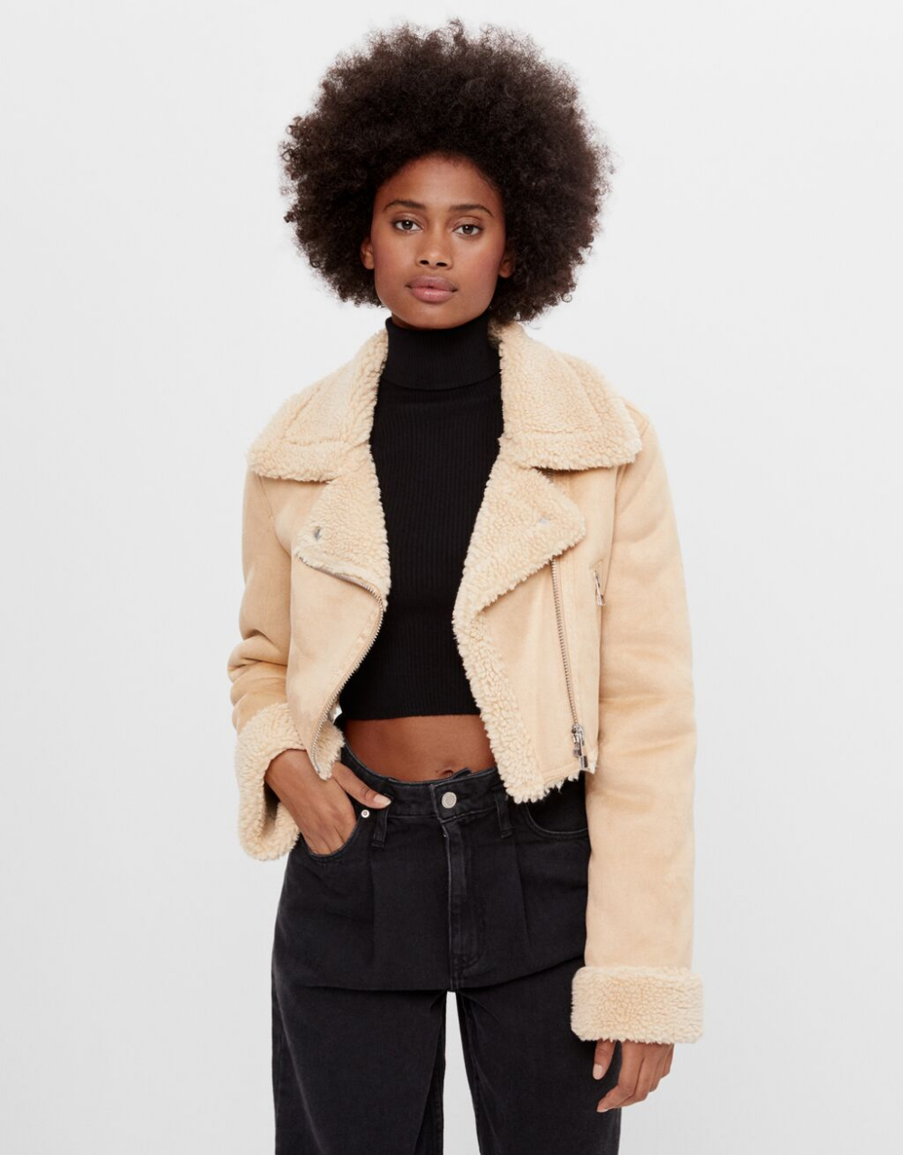 Cift Yuzlu Crop Fit Ceket Ceket Blazer Kadin Bershka Mont Kadin Ceketleri Moda Stilleri