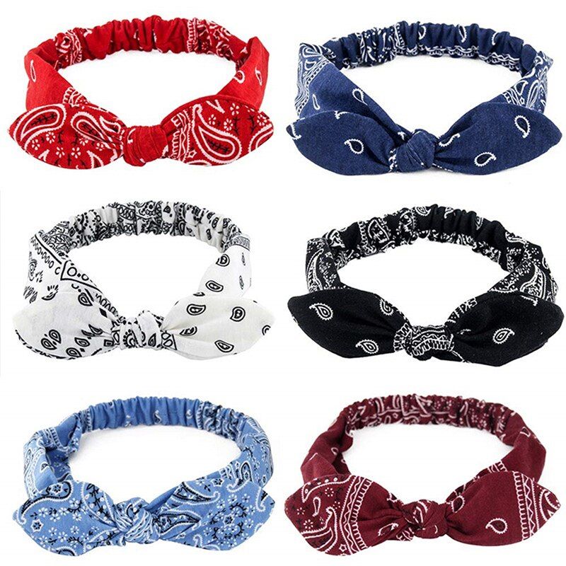 Retro Mujeres Boho estilos Headwear Diademas Cruz Bandana Pelo Decoración N7