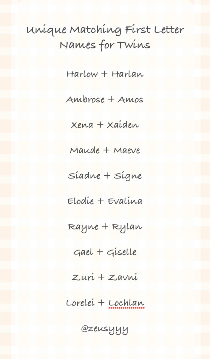 Unique Matching First Letter Names For Twins unique-matching-first-letter-names-for-twins