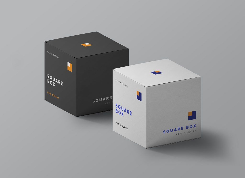 Download Square Boxes Mockup Set