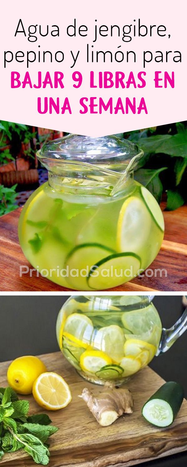 Receta de pepino y limon para adelgazar